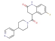 6-fluoro-4-{[4-(4-pyridinyl)-1-piperidinyl]carbonyl}-3,4-dihydro-2(1H)-quinolinone