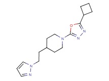 1-(5-cyclobutyl-1,3,4-oxadiazol-2-yl)-4-[2-(1H-pyrazol-1-yl)ethyl]piperidine