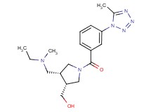 {(3R*,4R*)-4-{[ethyl(methyl)amino]methyl}-1-[3-(5-methyl-1H-tetrazol-1-yl)benzoyl]pyrrolidin-3-yl}methanol