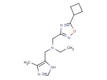N-[(5-cyclobutyl-1,2,4-oxadiazol-3-yl)methyl]-N-[(4-methyl-1H-imidazol-5-yl)methyl]ethanamine