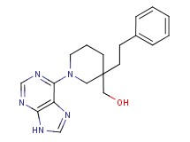 [3-(2-phenylethyl)-1-(9H-purin-6-yl)piperidin-3-yl]methanol