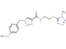 1-(4-methoxybenzyl)-N-{2-[(1-methyl-1H-tetrazol-5-yl)thio]ethyl}-1H-1,2,3-triazole-4-carboxamide