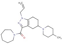 1-allyl-3-(1-azepanylcarbonyl)-5-(4-methyl-1-piperidinyl)-4,5,6,7-tetrahydro-1H-indazole