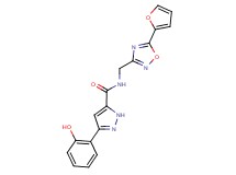 N-{[5-(2-furyl)-1,2,4-oxadiazol-3-yl]methyl}-3-(2-hydroxyphenyl)-1H-pyrazole-5-carboxamide