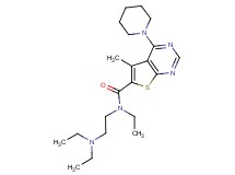 N-[2-(diethylamino)ethyl]-N-ethyl-5-methyl-4-(1-piperidinyl)thieno[2,3-d]pyrimidine-6-carboxamide