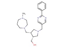 {(3R*,4S*)-4-[(4-methyl-1,4-diazepan-1-yl)methyl]-1-[(2-phenylpyrimidin-5-yl)methyl]pyrrolidin-3-yl}methanol