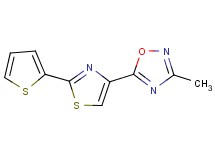 3-methyl-5-[2-(2-thienyl)-1,3-thiazol-4-yl]-1,2,4-oxadiazole