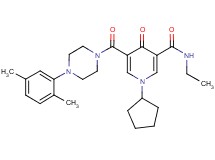 1-cyclopentyl-5-{[4-(2,5-dimethylphenyl)-1-piperazinyl]carbonyl}-N-ethyl-4-oxo-1,4-dihydro-3-pyridinecarboxamide