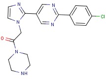 2-(4-chlorophenyl)-5-[1-(2-oxo-2-piperazin-1-ylethyl)-1H-imidazol-2-yl]pyrimidine