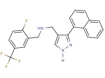 1-[2-fluoro-5-(trifluoromethyl)phenyl]-N-{[3-(1-naphthyl)-1H-pyrazol-4-yl]methyl}methanamine