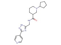 1-cyclopentyl-N-{[3-(4-pyridinyl)-1H-1,2,4-triazol-5-yl]methyl}-3-piperidinecarboxamide