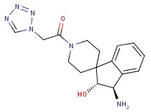 (2R*,3R*)-3-amino-1'-(1H-tetrazol-1-ylacetyl)-2,3-dihydrospiro[indene-1,4'-piperidin]-2-ol