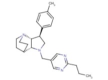 (2R*,3S*,6R*)-3-(4-methylphenyl)-5-[(2-propyl-5-pyrimidinyl)methyl]-1,5-diazatricyclo[5.2.2.0~2,6~]undecane