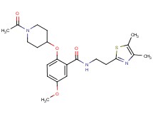 2-[(1-acetyl-4-piperidinyl)oxy]-N-[2-(4,5-dimethyl-1,3-thiazol-2-yl)ethyl]-5-methoxybenzamide
