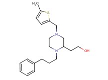 2-[4-[(5-methyl-2-thienyl)methyl]-1-(3-phenylpropyl)-2-piperazinyl]ethanol