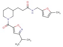 3-{1-[(3-isopropyl-5-isoxazolyl)carbonyl]-3-piperidinyl}-N-[(5-methyl-2-furyl)methyl]propanamide