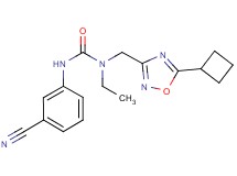 N'-(3-cyanophenyl)-N-[(5-cyclobutyl-1,2,4-oxadiazol-3-yl)methyl]-N-ethylurea