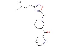(1-{[3-(3-methylbutyl)-1,2,4-oxadiazol-5-yl]methyl}-3-piperidinyl)(2-pyridinyl)methanone
