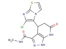 4-(6-chloroimidazo[2,1-b][1,3]thiazol-5-yl)-N-methyl-6-oxo-4,5,6,7-tetrahydro-1H-pyrazolo[3,4-b]pyridine-3-carboxamide