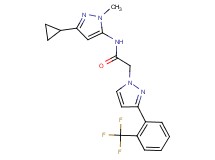 N-(3-cyclopropyl-1-methyl-1H-pyrazol-5-yl)-2-{3-[2-(trifluoromethyl)phenyl]-1H-pyrazol-1-yl}acetamide