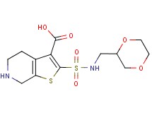 2-{[(1,4-dioxan-2-ylmethyl)amino]sulfonyl}-4,5,6,7-tetrahydrothieno[2,3-c]pyridine-3-carboxylic acid