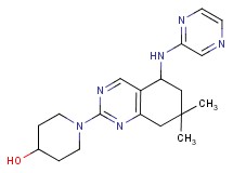 1-[7,7-dimethyl-5-(pyrazin-2-ylamino)-5,6,7,8-tetrahydroquinazolin-2-yl]piperidin-4-ol