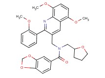 N-{[5,8-dimethoxy-2-(2-methoxyphenyl)-3-quinolinyl]methyl}-N-(tetrahydro-2-furanylmethyl)-1,3-benzodioxole-5-carboxamide