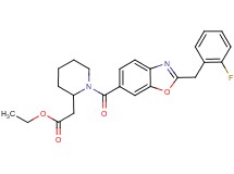 ethyl (1-{[2-(2-fluorobenzyl)-1,3-benzoxazol-6-yl]carbonyl}-2-piperidinyl)acetate