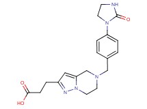 3-{5-[4-(2-oxo-1-imidazolidinyl)benzyl]-4,5,6,7-tetrahydropyrazolo[1,5-a]pyrazin-2-yl}propanoic acid