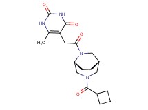 5-{2-[(1S*,5R*)-3-(cyclobutylcarbonyl)-3,6-diazabicyclo[3.2.2]non-6-yl]-2-oxoethyl}-6-methylpyrimidine-2,4(1H,3H)-dione
