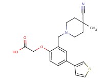 [2-[(4-cyano-4-methylpiperidin-1-yl)methyl]-4-(3-thienyl)phenoxy]acetic acid