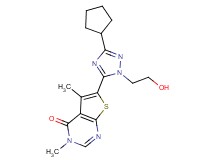 6-[3-cyclopentyl-1-(2-hydroxyethyl)-1H-1,2,4-triazol-5-yl]-3,5-dimethylthieno[2,3-d]pyrimidin-4(3H)-one