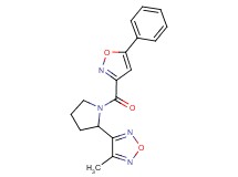 3-methyl-4-{1-[(5-phenyl-3-isoxazolyl)carbonyl]-2-pyrrolidinyl}-1,2,5-oxadiazole