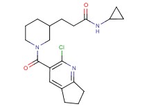 3-{1-[(2-chloro-6,7-dihydro-5H-cyclopenta[b]pyridin-3-yl)carbonyl]-3-piperidinyl}-N-cyclopropylpropanamide