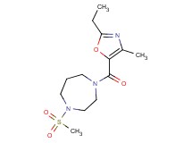 1-[(2-ethyl-4-methyl-1,3-oxazol-5-yl)carbonyl]-4-(methylsulfonyl)-1,4-diazepane