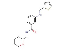 N-(tetrahydro-2H-pyran-2-ylmethyl)-3-[(2-thienylmethyl)amino]benzamide
