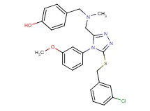 4-{[{[5-[(3-chlorobenzyl)thio]-4-(3-methoxyphenyl)-4H-1,2,4-triazol-3-yl]methyl}(methyl)amino]methyl}phenol