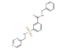 N-(pyridin-2-ylmethyl)-3-{[(pyrimidin-4-ylmethyl)amino]sulfonyl}benzamide