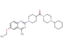2-{4-[(4-cyclohexyl-1-piperazinyl)carbonyl]-1-piperidinyl}-6-ethoxy-4-methylquinazoline