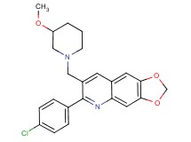 6-(4-chlorophenyl)-7-[(3-methoxy-1-piperidinyl)methyl][1,3]dioxolo[4,5-g]quinoline
