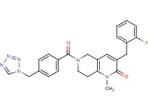 3-(2-fluorobenzyl)-1-methyl-6-[4-(1H-tetrazol-1-ylmethyl)benzoyl]-5,6,7,8-tetrahydro-1,6-naphthyridin-2(1H)-one