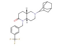 (4aR*,8aS*)-6-(2-adamantyl)-1-[3-(trifluoromethyl)benzyl]octahydro-1,6-naphthyridin-2(1H)-one