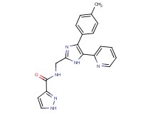 N-{[4-(4-methylphenyl)-5-pyridin-2-yl-1H-imidazol-2-yl]methyl}-1H-pyrazole-3-carboxamide