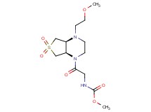 methyl {2-[(4aS*,7aR*)-4-(2-methoxyethyl)-6,6-dioxidohexahydrothieno[3,4-b]pyrazin-1(2H)-yl]-2-oxoethyl}carbamate