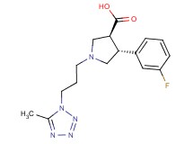 (3S*,4R*)-4-(3-fluorophenyl)-1-[3-(5-methyl-1H-tetrazol-1-yl)propyl]pyrrolidine-3-carboxylic acid
