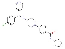 4-(4-{[(4-chlorophenyl)(4-pyridinyl)methyl]amino}-1-piperidinyl)-N-cyclopentylbenzamide