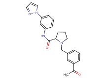 1-(3-acetylbenzyl)-N-[3-(1H-pyrazol-1-yl)phenyl]prolinamide