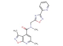 N,3,6-trimethyl-N-{[3-(2-pyridinyl)-1,2,4-oxadiazol-5-yl]methyl}isoxazolo[5,4-b]pyridine-4-carboxamide