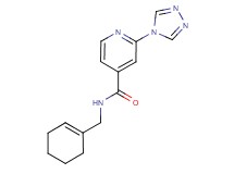 N-(cyclohex-1-en-1-ylmethyl)-2-(4H-1,2,4-triazol-4-yl)isonicotinamide