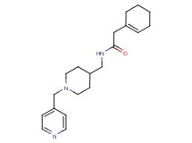 2-cyclohex-1-en-1-yl-N-{[1-(pyridin-4-ylmethyl)piperidin-4-yl]methyl}acetamide